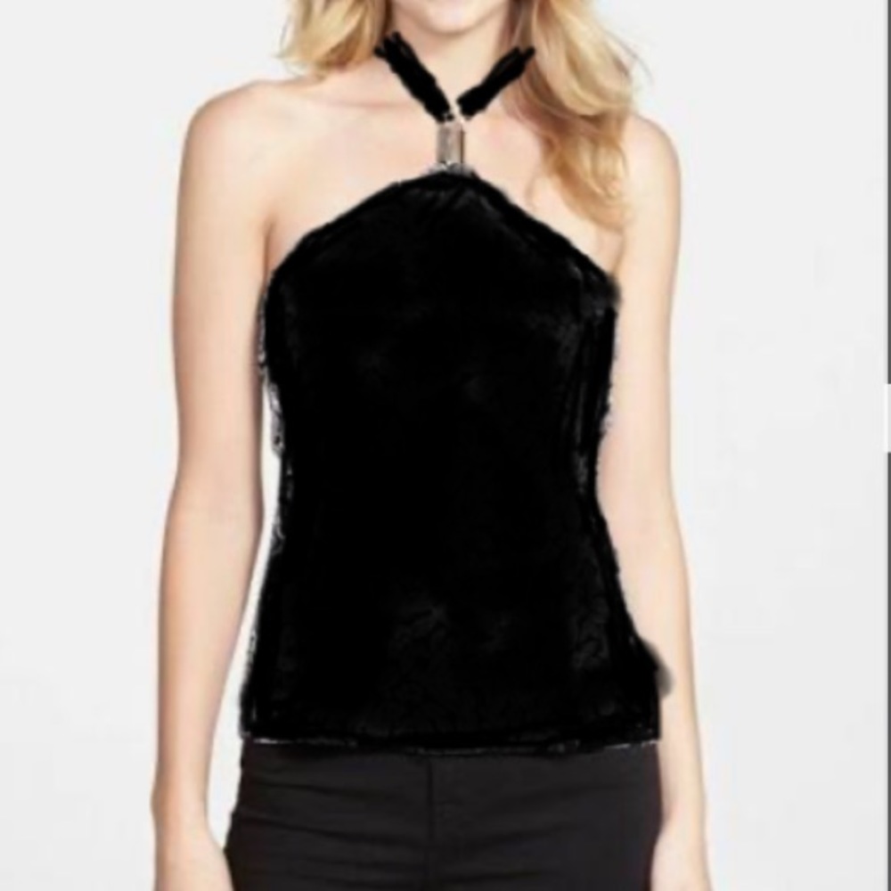 Michael Kors halter engrave scarf tie/elastic back